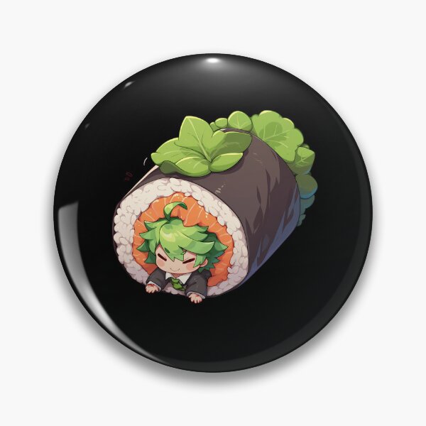 Item preview, Kawaii Hazama Blazblue Chibi Sushi Funny Sleepy Game Character Art designed and sold by CarlosBender.