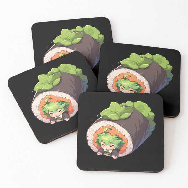 Item preview, Kawaii Hazama Blazblue Chibi Sushi Funny Sleepy Game Character Art designed and sold by CarlosBender.