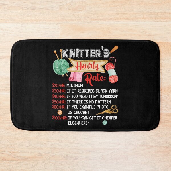 Item preview, Knitter's Hourly Rate Knitting Lover Yarn Addict designed and sold by SelmaBonnie.