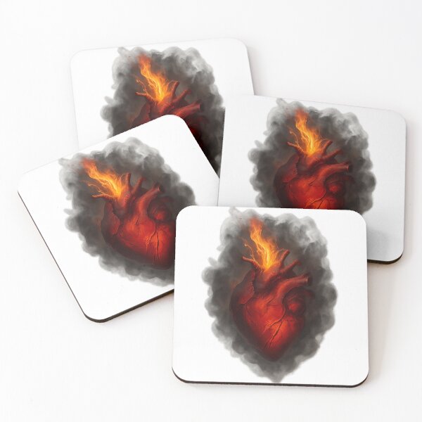 Item preview, Heart of Fire – Burning Passion Anatomical Heart designed and sold by Taymaz..