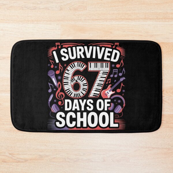 Item preview, I Survived 67 Days of School – Fun Music-Themed School Milestone Design designed and sold by SoftyDesigns.