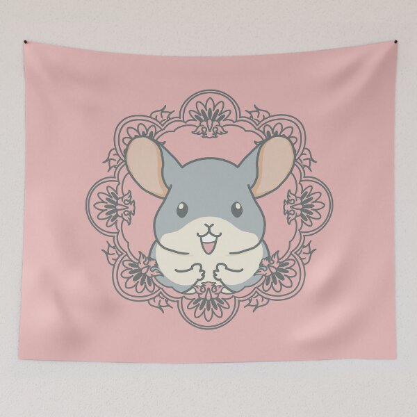 Item preview, Smiling Chinchilla with a Hint of Alphonse Mucha designed and sold by tayaan.
