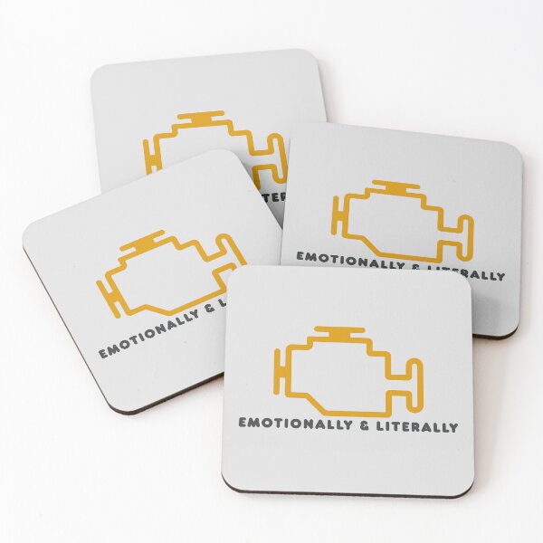 Item preview, Check Engine Light Humor – “Emotionally & Literally” Minimalist Car Warning Design designed and sold by SimplyJasper.