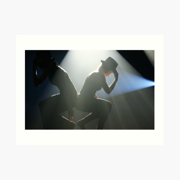 Disco Light Series - Top Hat in the White Art Print