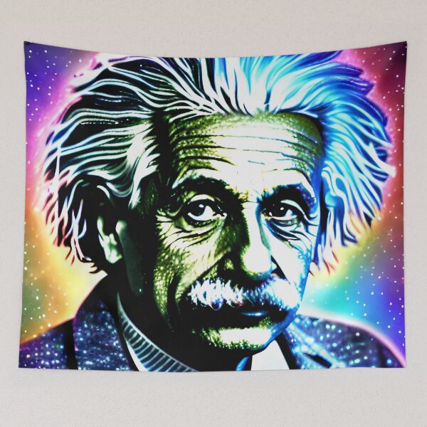 Item preview, Surreal Cosmic Portrait of Albert Einstein Art designed and sold by PinUpPizzazz.