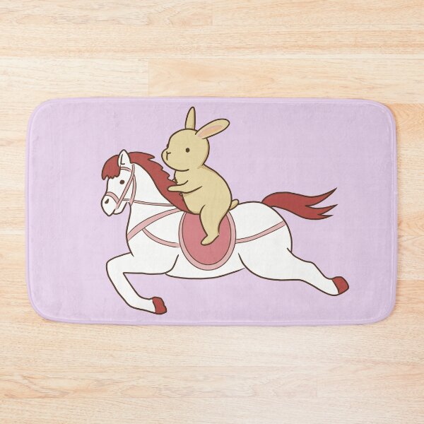 Item preview, Light brown bunny on carousel horse designed and sold by tayaan.