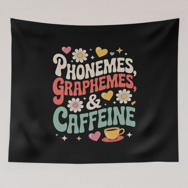 Item preview, Womens Phonemes Graphemes and Caffeine Coffee Teacher Appreciation V  designed and sold by AquaKiev.
