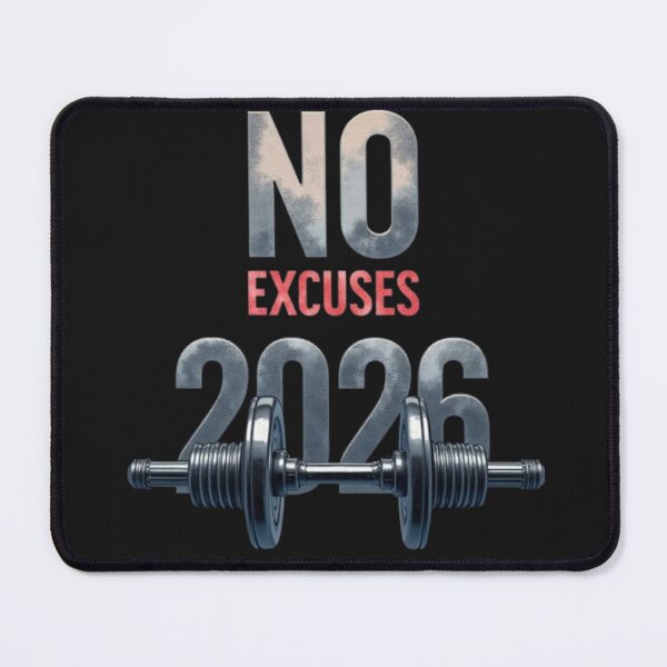 Item preview, No Excuses 2026 - Fitness Journal Gym Motivation Workout Planner designed and sold by Antik by Schulz.