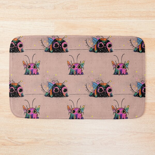 Item preview, Rainbow Fuzzy Bug Creature | Spooky Cute Kawaii Insect Art designed and sold by Ai Enchanted Art | Cottagecore • Whimsigoth • Aesthetic Designs.