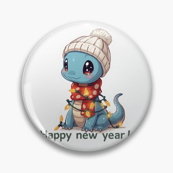 Item preview, Cute Baby Dragon With Winter Scarf & New Year Lights designed and sold by BonnieGlam13.