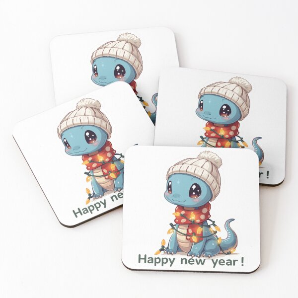 Item preview, Cute Baby Dragon With Winter Scarf & New Year Lights designed and sold by BonnieGlam13.