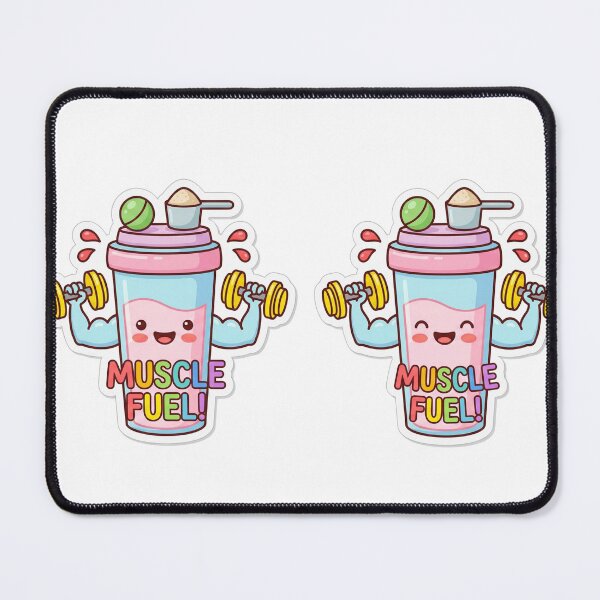 Item preview, Cute Protein Shake Bottle Lifting Weights Kawaii Gym Fitness designed and sold by Bmd4Fitness.