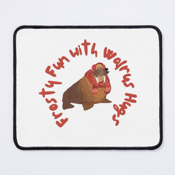 Item preview, frosty fun with walrus hugs - winter / christmas humor designed and sold by Moo-MooD.