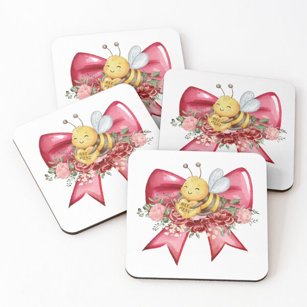 Item preview, Bee Mine Valentine Bow – Cute Floral Bee Love Design Coquette Bow Valentines Day designed and sold by gillys.