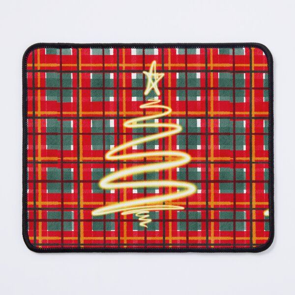 Item preview,  Glowing Christmas Tree on Red and Green Plaid designed and sold by HydrangeaDelMar.