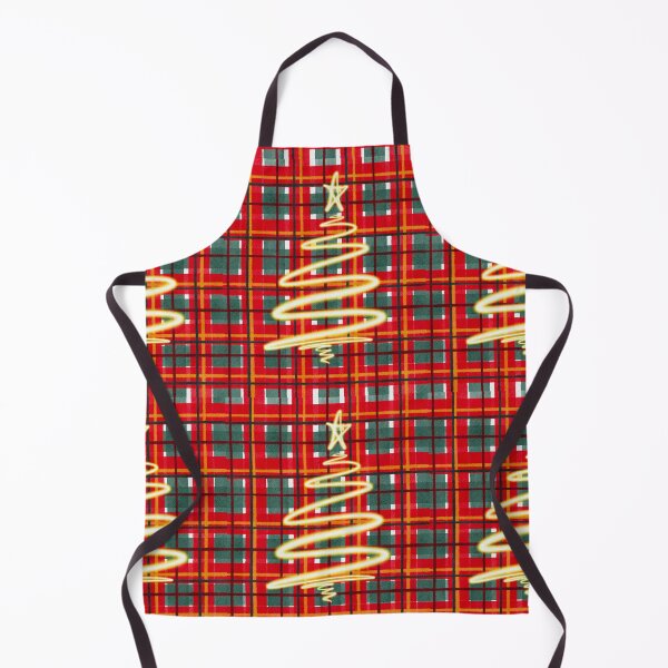 Item preview, Glowing Christmas Tree on Red and Green Plaid designed and sold by HydrangeaDelMar.