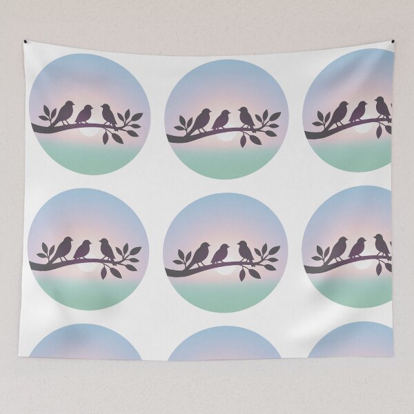 Item preview, Three Little Birds (emerald coast) designed and sold by ProcrastCrafts.