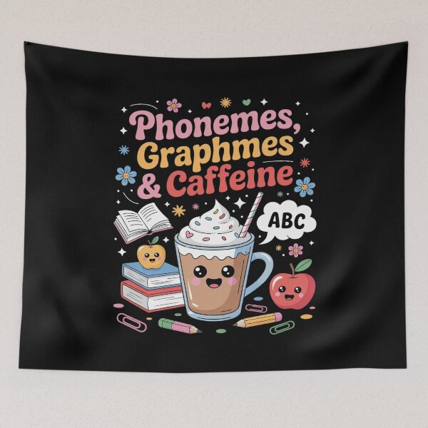 Item preview, Womens Phonemes Graphemes and Caffeine Literacy Back to School  designed and sold by MarryIsMonth.