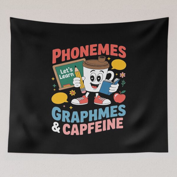 Item preview, Womens Phonemes Graphemes and Caffeine Literacy Back to School V  designed and sold by AquaKiev.