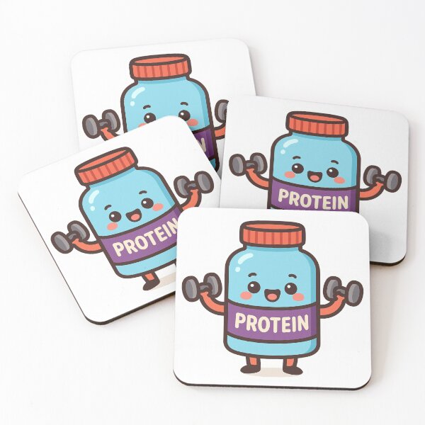 Item preview, Cute Protein Shake Bottle Lifting Weights Kawaii Gym Fitness designed and sold by Bmd4Fitness.