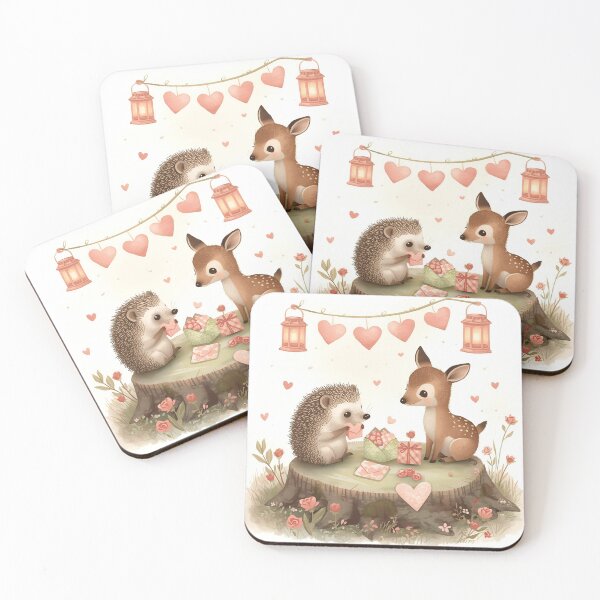 Item preview, Valentine’s Woodland Bunny & Bird • Whimsical Heart Garland Prep Art designed and sold by WildlifeWhimsy.