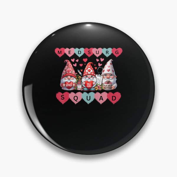 Item preview, Med-Surg Squad Nurse Gnome Heart Valentine Scrub Stethoscope designed and sold by DawnPatricia.