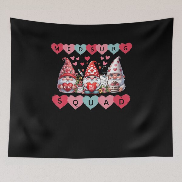 Item preview, Med-Surg Squad Nurse Gnome Heart Valentine Scrub Stethoscope designed and sold by DawnPatricia.