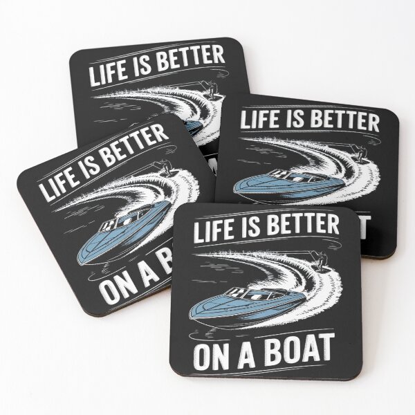Item preview, Life is Better on a Boat Captain Boater Boating Pontoon designed and sold by EntroRhim.