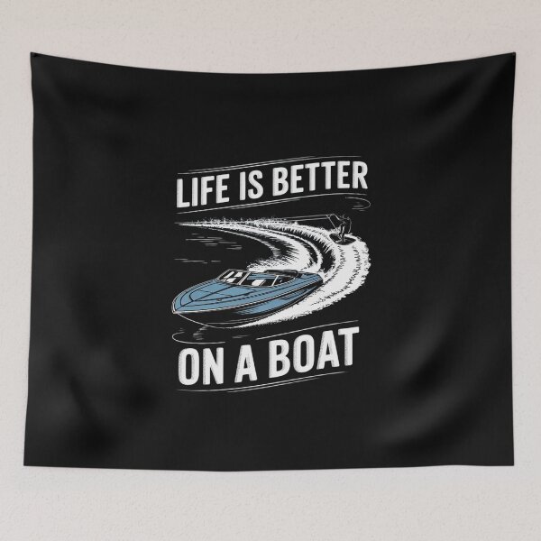 Item preview, Life is Better on a Boat Captain Boater Boating Pontoon designed and sold by EntroRhim.