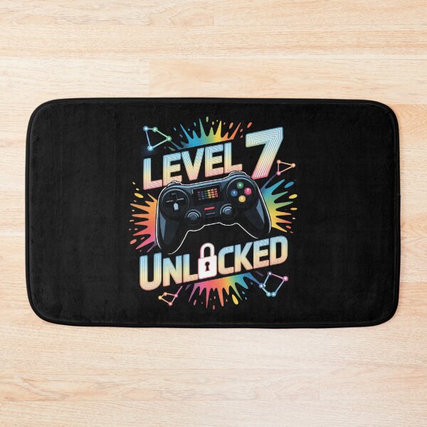 Item preview, Level 7 Unlocked 7 Year Old Video Gamer 7th Birthday Gift designed and sold by EntroRhim.