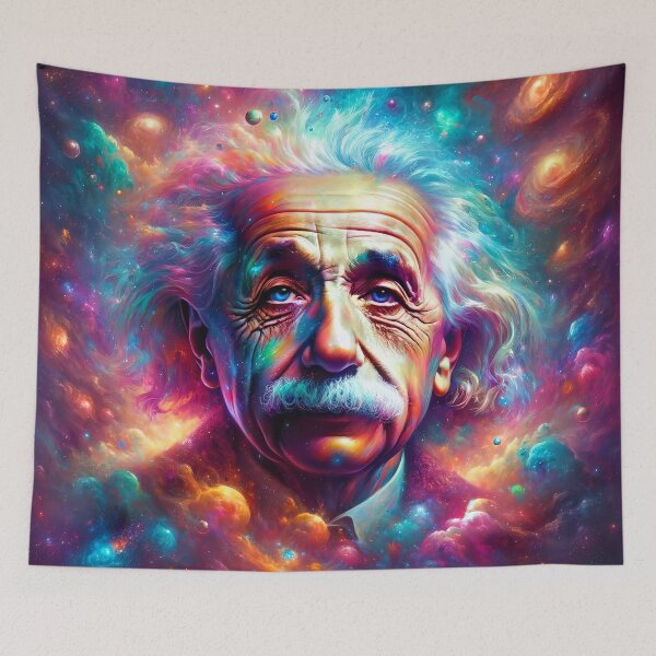 Item preview, Surreal Cosmic Portrait of Albert Einstein Art designed and sold by PinUpPizzazz.