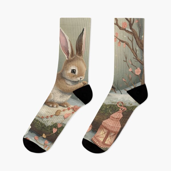 Item preview, Valentine’s Woodland Deer & Squirrel • Whimsical Heart Lantern Prep Art designed and sold by WildlifeWhimsy.
