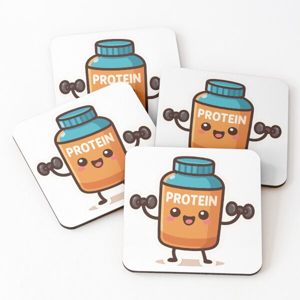 Item preview, Cute Protein Shake Bottle Lifting Weights Kawaii Gym Fitness designed and sold by Bmd4Fitness.