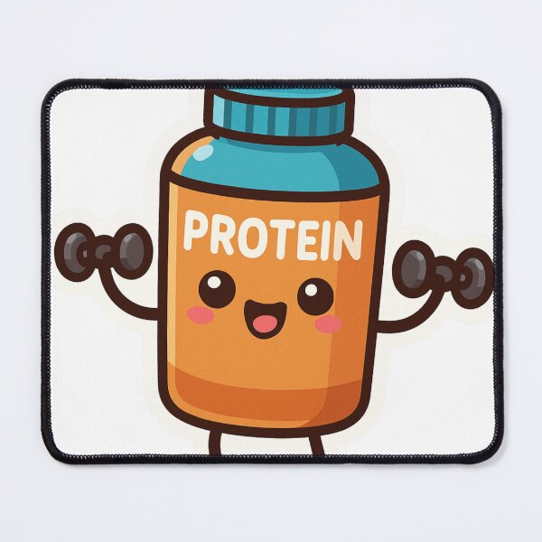 Item preview, Cute Protein Shake Bottle Lifting Weights Kawaii Gym Fitness designed and sold by Bmd4Fitness.
