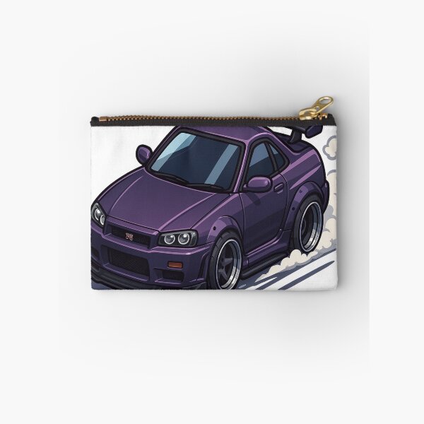 Item preview, Chibi Nissan Skyline R34 GTR Midnight Purple Tuner Car Illustration designed and sold by Joyfulimaginery.