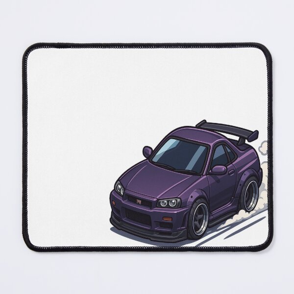 Item preview, Chibi Nissan Skyline R34 GTR Midnight Purple Tuner Car Illustration designed and sold by Joyfulimaginery.