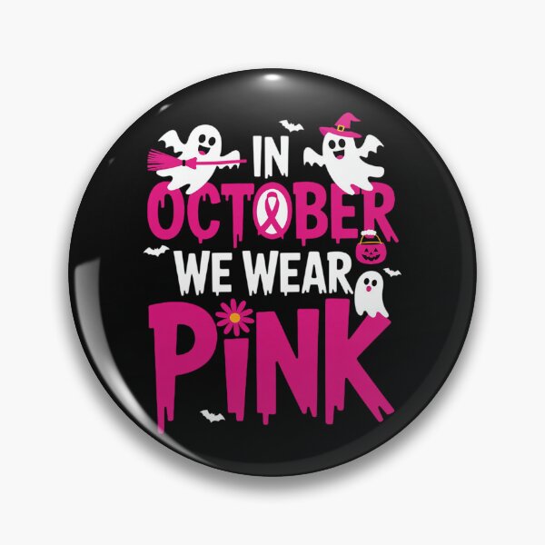 Item preview, In October We Wear Pink Wizard Ghosts Breast Cancer designed and sold by EntroRhim.