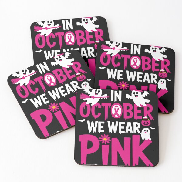 Item preview, In October We Wear Pink Wizard Ghosts Breast Cancer designed and sold by EntroRhim.