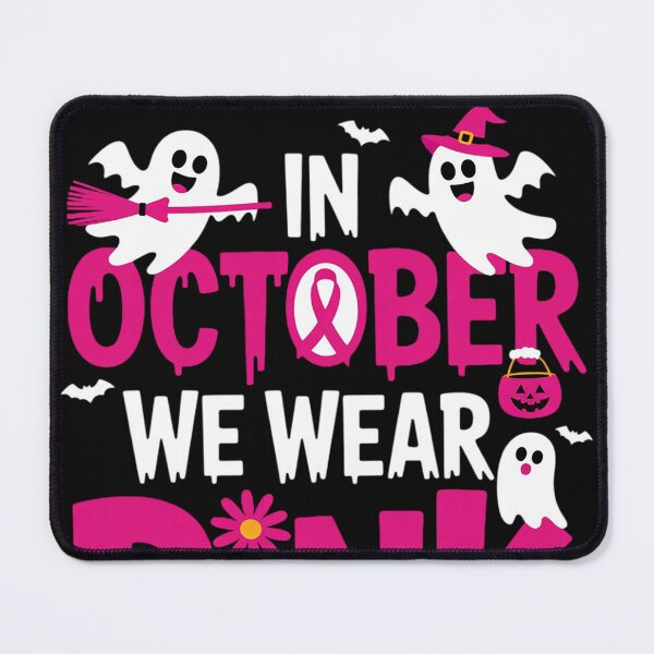 Item preview, In October We Wear Pink Wizard Ghosts Breast Cancer designed and sold by EntroRhim.