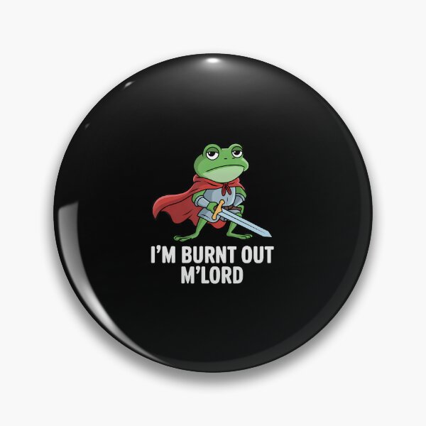 Item preview, Im Burnt Out Mlord Funny Tired Medieval Knight Frog designed and sold by DeannaAntoin.