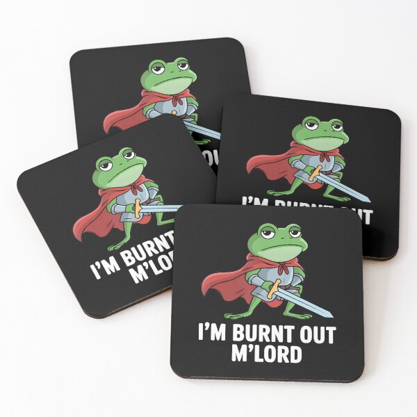 Item preview, Im Burnt Out Mlord Funny Tired Medieval Knight Frog designed and sold by DeannaAntoin.
