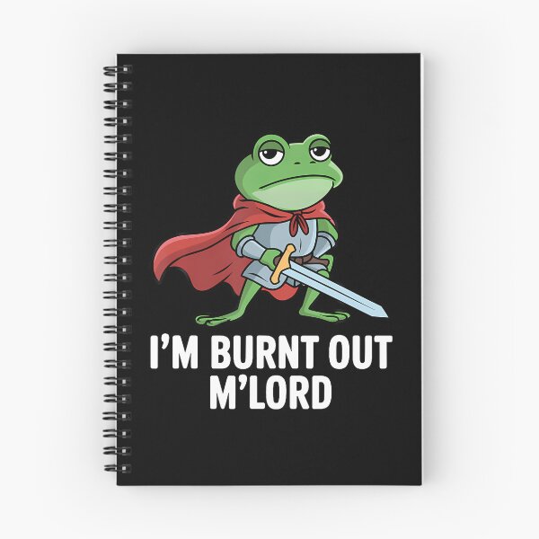 Item preview, Im Burnt Out Mlord Funny Tired Medieval Knight Frog designed and sold by DeannaAntoin.