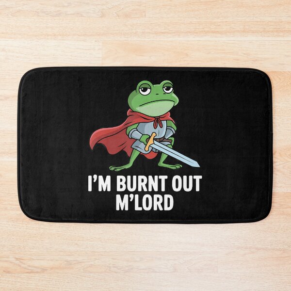 Item preview, Im Burnt Out Mlord Funny Tired Medieval Knight Frog designed and sold by DeannaAntoin.