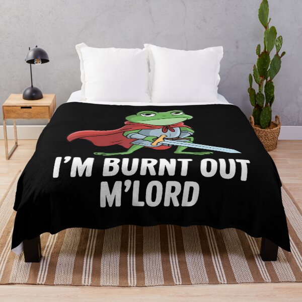 Item preview, Im Burnt Out Mlord Funny Tired Medieval Knight Frog designed and sold by DeannaAntoin.