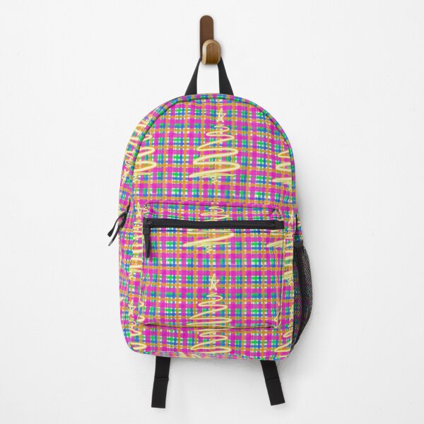 Item preview, Glowing Christmas Tree on Pink and Green Plaid designed and sold by HydrangeaDelMar.