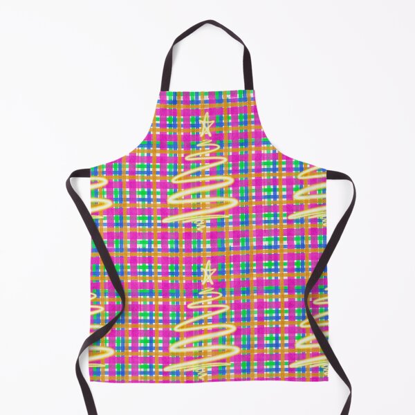 Item preview, Glowing Christmas Tree on Pink and Green Plaid designed and sold by HydrangeaDelMar.