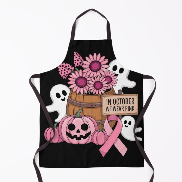 Item preview, In October We Wear Pink Ghosts & Pumpkins For Breast Cancer designed and sold by EntroRhim.
