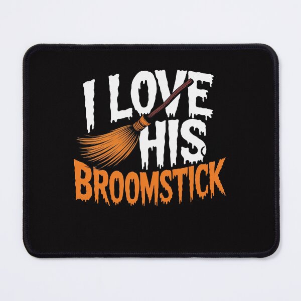 Item preview, I Love His Broomstick I Love Her Pumpkins Halloween Couples designed and sold by Viepenny.