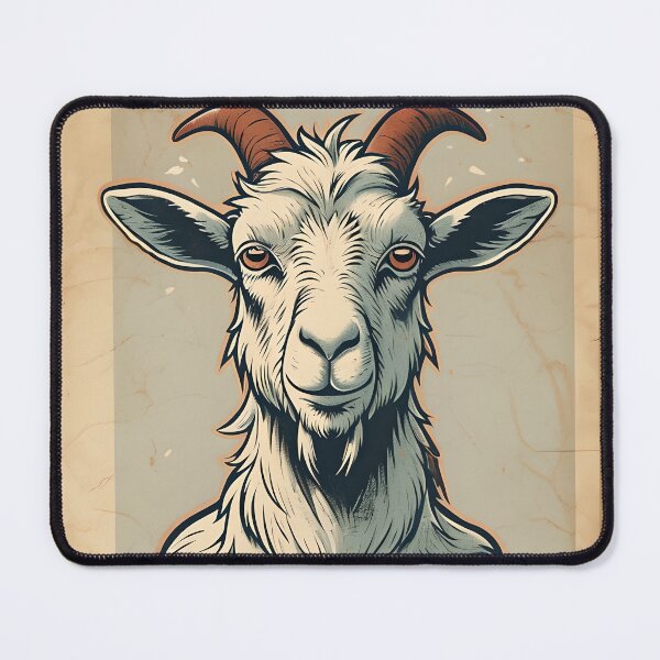 Item preview, Who Sent The Goat Design | Retro Meme Decor Art | Funny Minimal Animal Print for Dorms & Quirky Home Decor designed and sold by ShopAyejaeys.