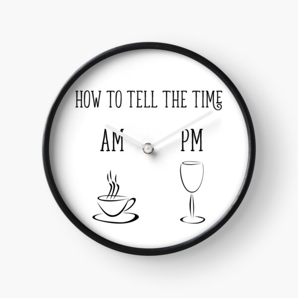 Item preview, How to tell the time (Morning: Coffee, Evening: Wine) designed and sold by mousenpepper.